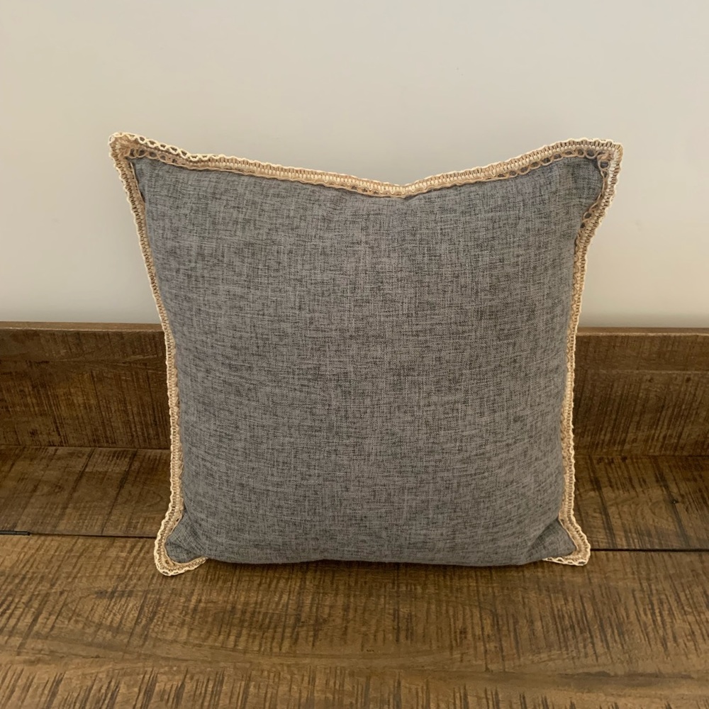 Set of two 20“ x 20“ NEW linen grey pillow covers. Please note: covers only.